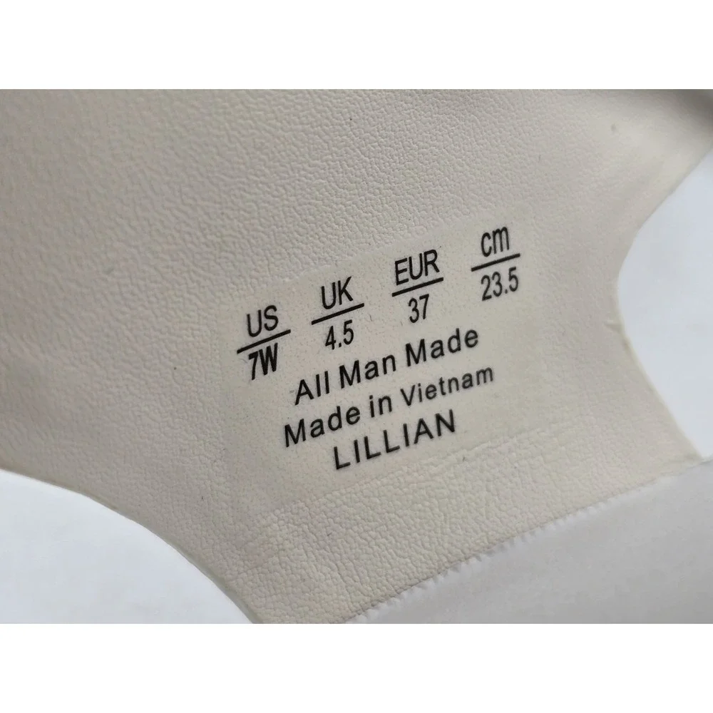NEW Naturalizer Lillian warm White‎ Women's Sandals sz 7 W Wide